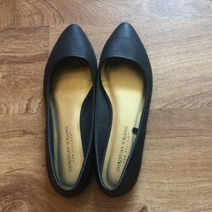Black pointy flats